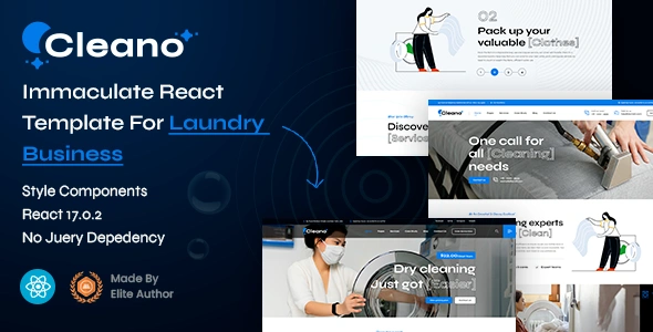 Laundry Services React Template
