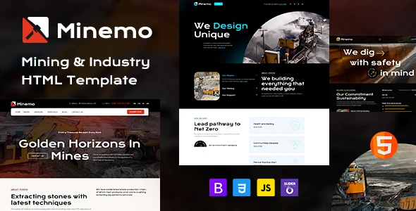 Mining Industry Website Webflow Template