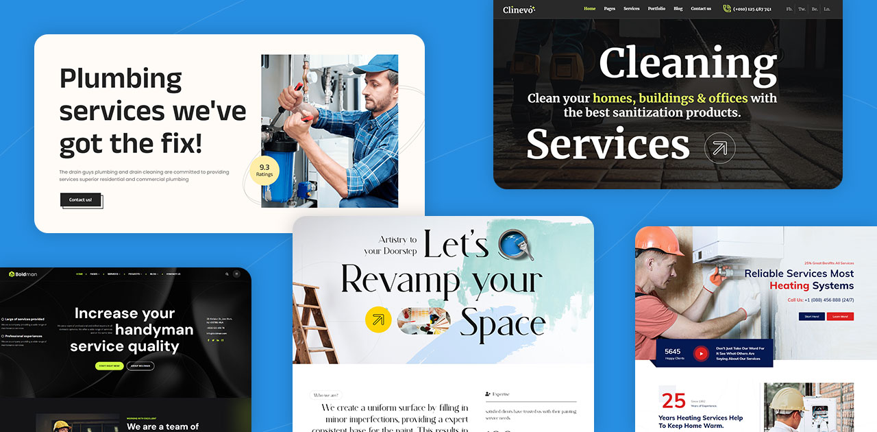 WordPress, handyman theme by Themetechmount, builder, carpenter, cleaning, construction, electrician, engineer, freelancer, gardner, handyman, home maintenance, industry, maintenance, painter, plumber, renovation, Handyman Business Themes