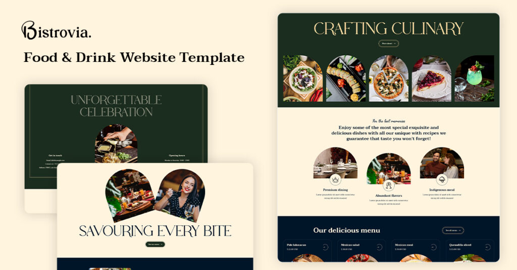 Bistrovia - Food & Drink Website Webflow Template