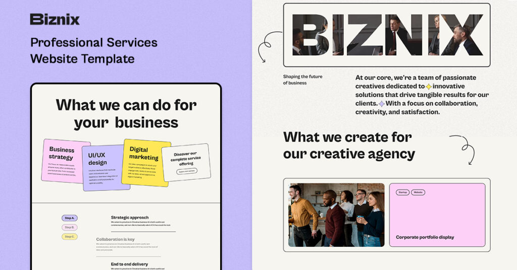 Biznix - Professional Services Website Webflow Template