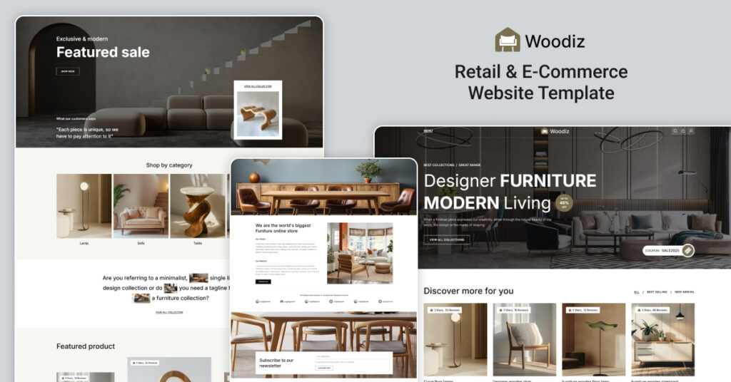 Woodiz – Premier Furniture Store Website Webflow Template