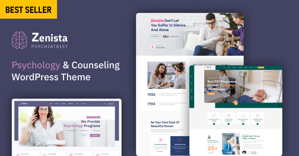 Zenista - Psychology & Counseling WordPress Theme with Appointments Booking