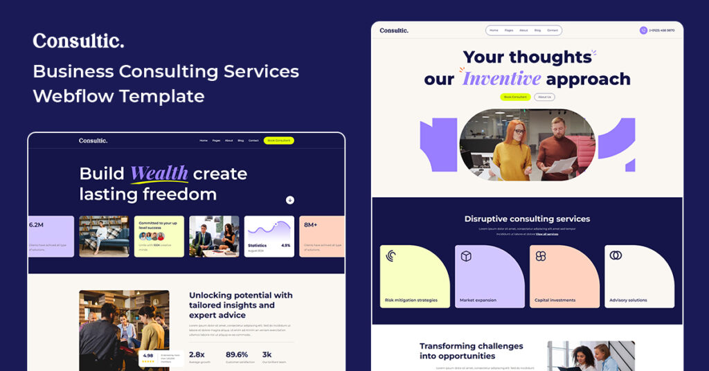 Consultic - Professional Services Website Webflow Template