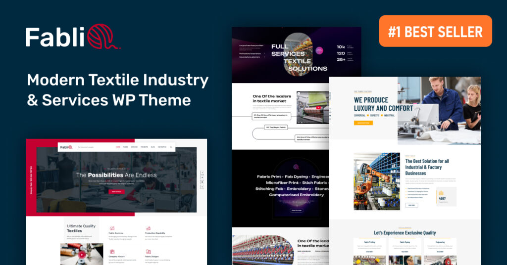 Fablio - Textile Industry WordPress Theme + RTL