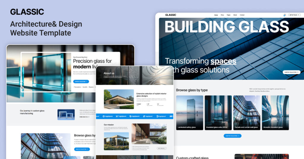 Glassic - Architecture & Design Website Webflow Template