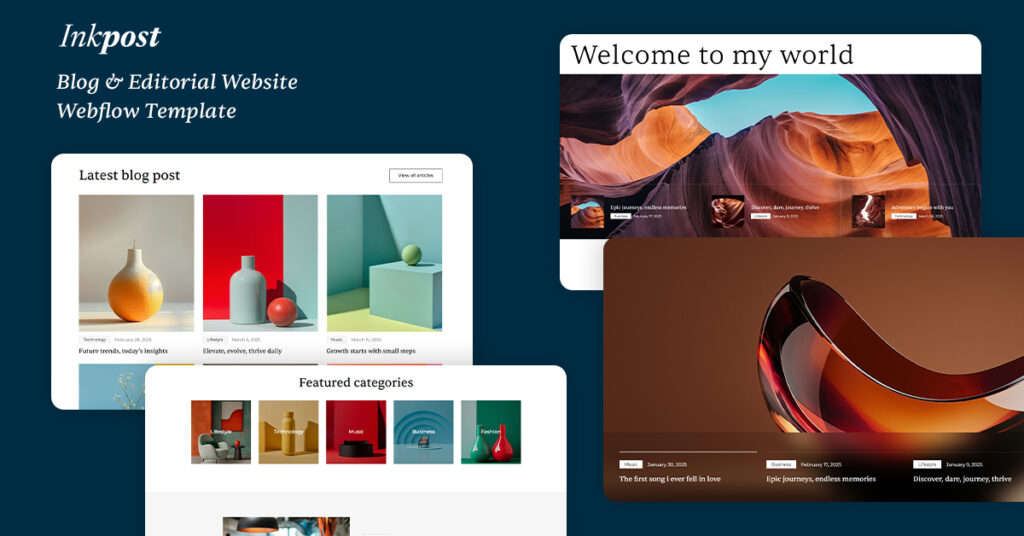 Inkpost - Blog & Editorial Website Webflow Template