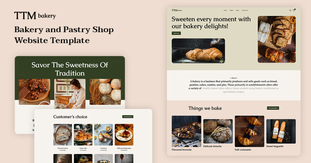 TTM Bakery - Food & Drink Website Webflow Template