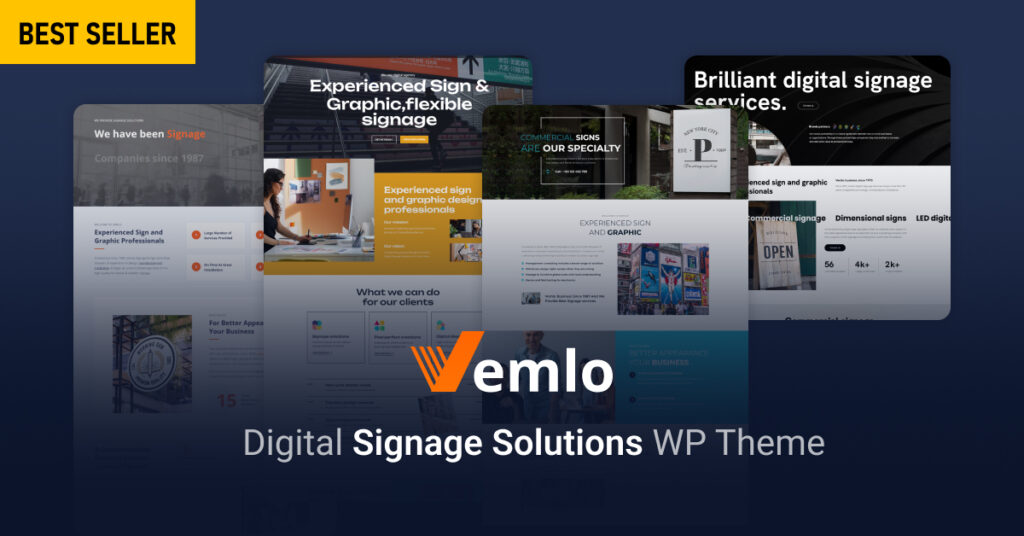 Vemlo - Digital Signage Services WordPress Theme