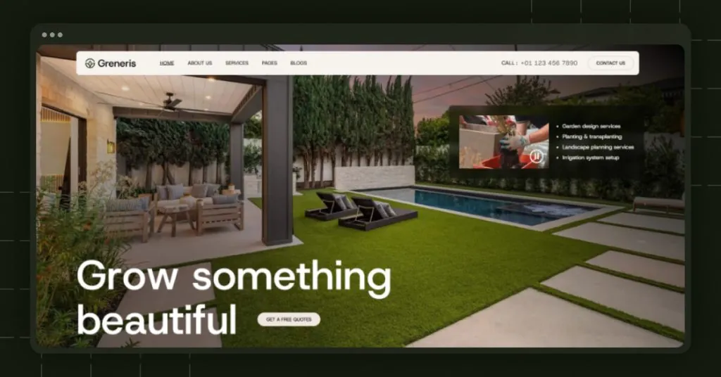 Greneris- Gardening and Landscaping Business Website Webflow Template